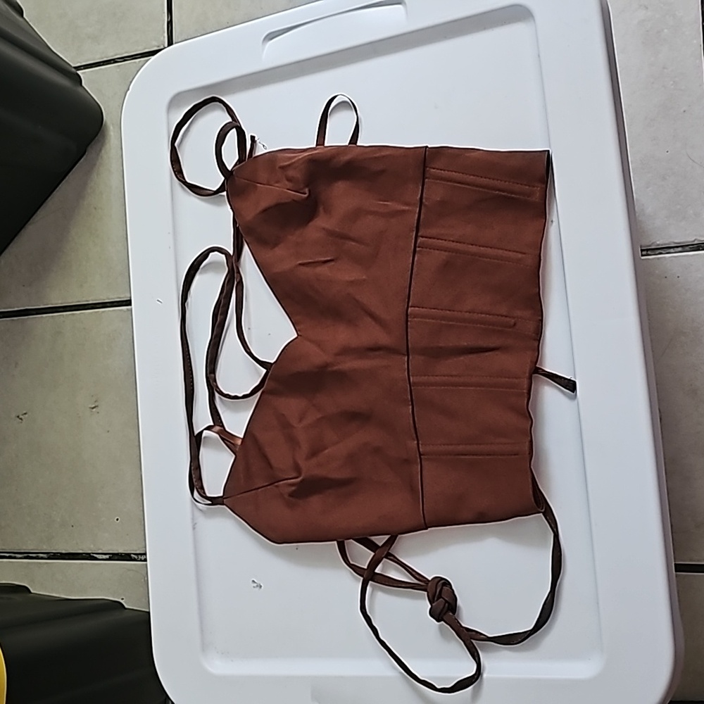 Brown Windsor Crop Top